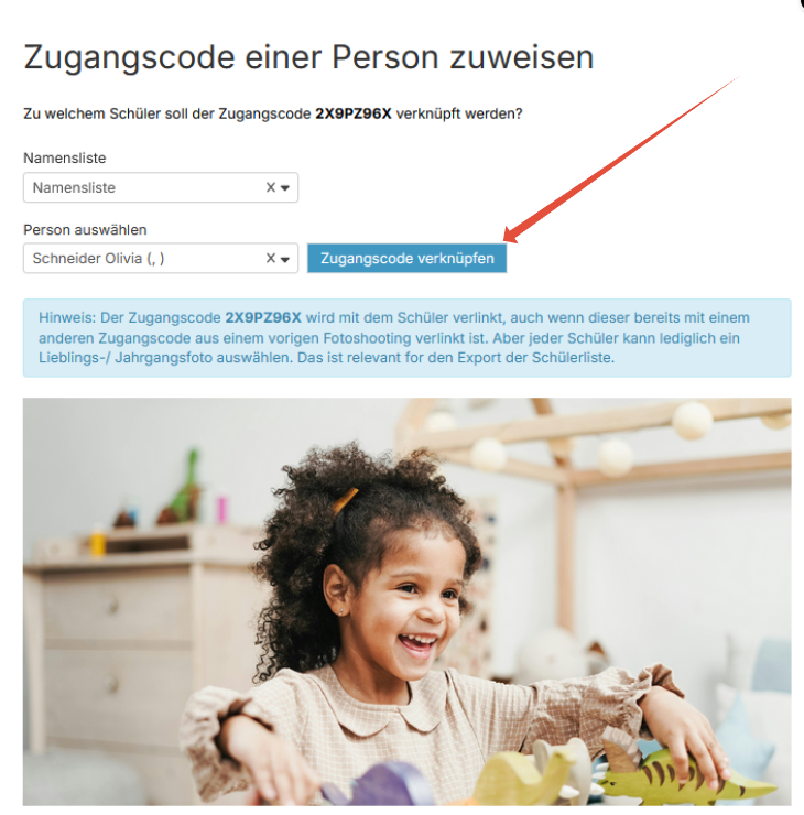 Schüler:in aus Liste auswählen