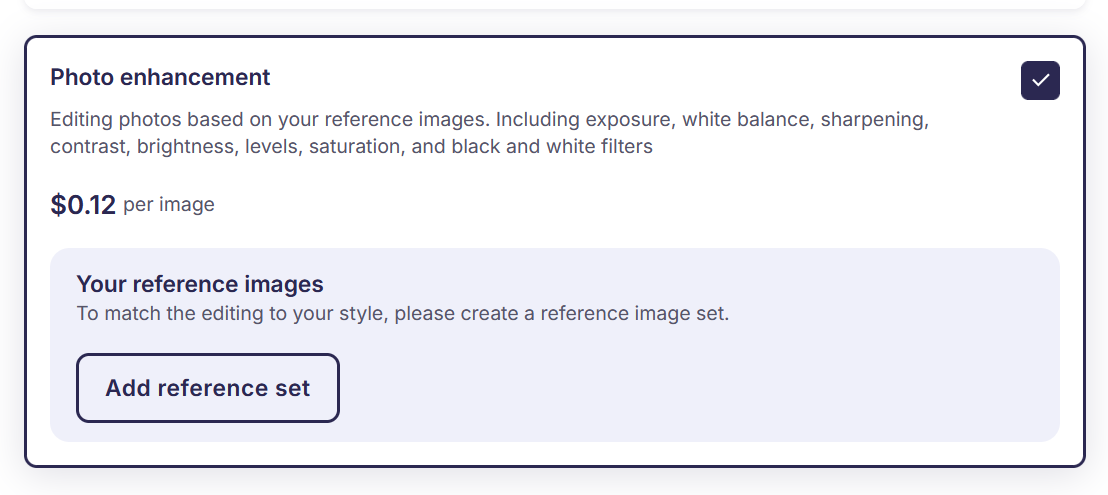Add reference set