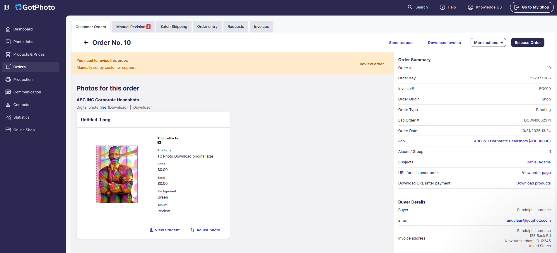 Save button to confirm the new image