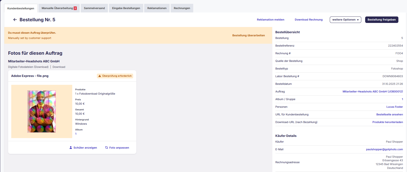 Button Foto anpassen
