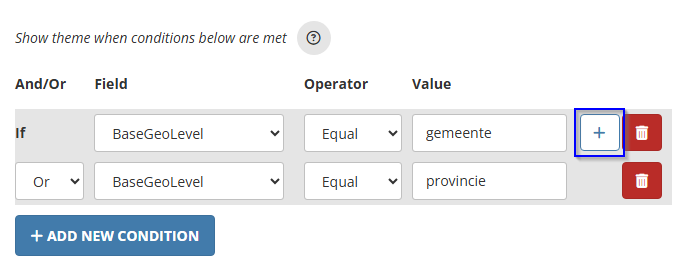 voorbeeld van condities