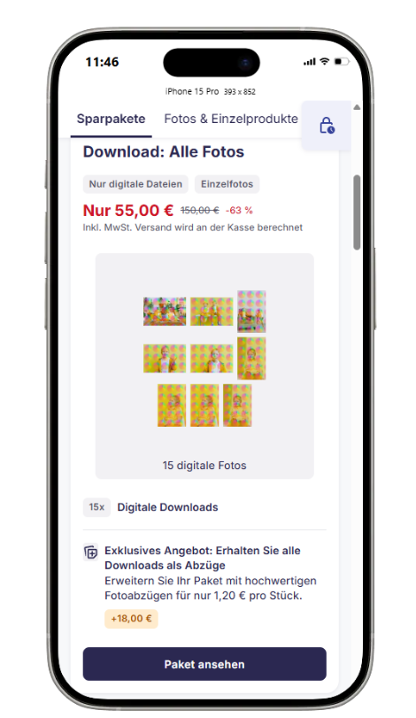 Upselling Beispiel Downloads