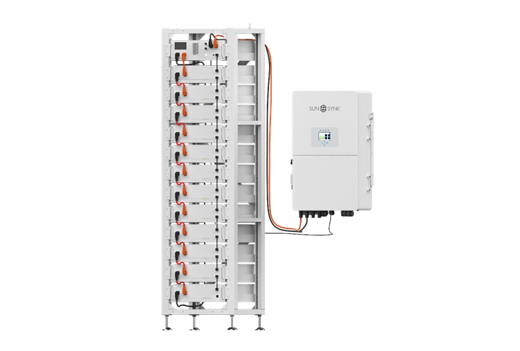 A white machine with orange wires
Description automatically generated