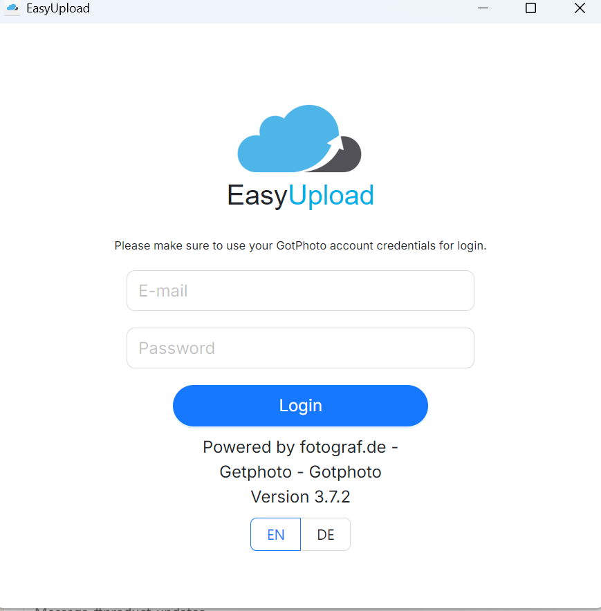 EasyUpload Login Form