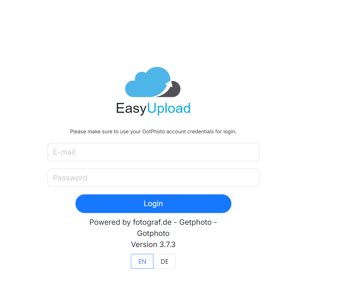 EasyUpload Login Form