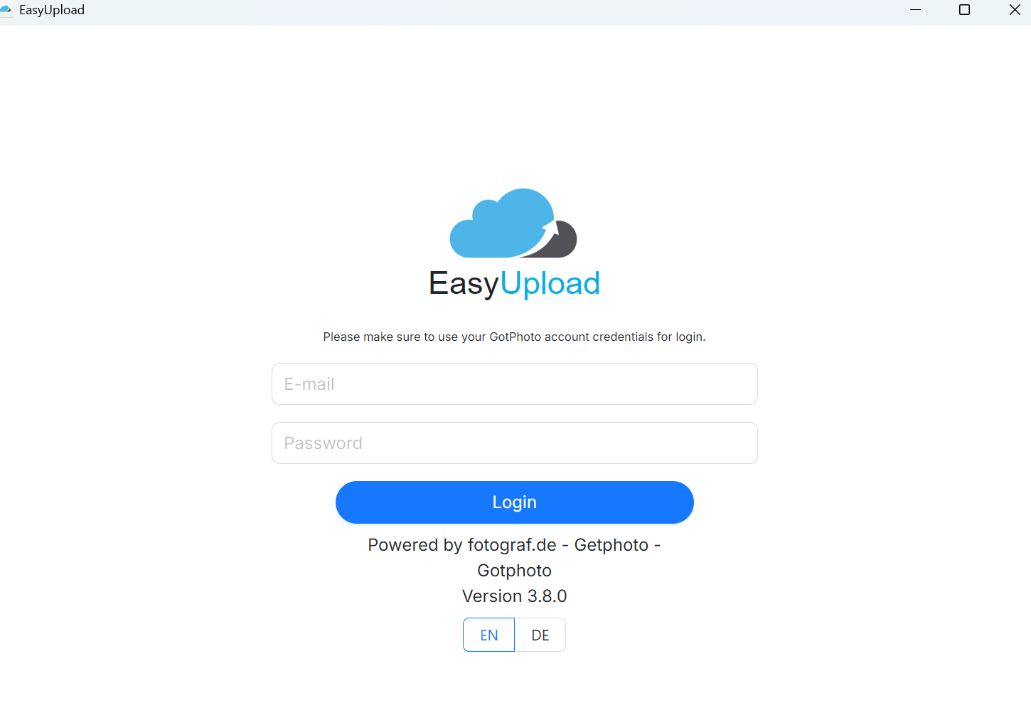 EasyUpload Login Form