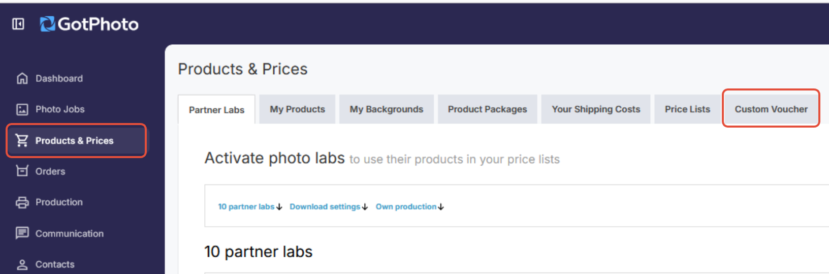 Trash view with deleted albums