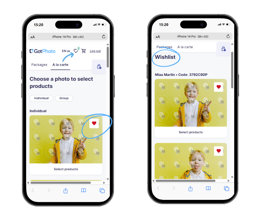 Preview: Wishlist feature in new shop