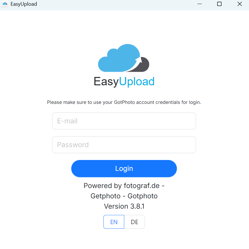 EasyUpload Login Form