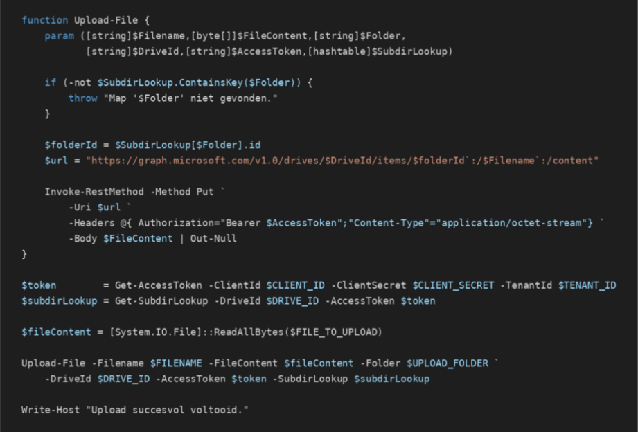 Voorbeeld PowerShell