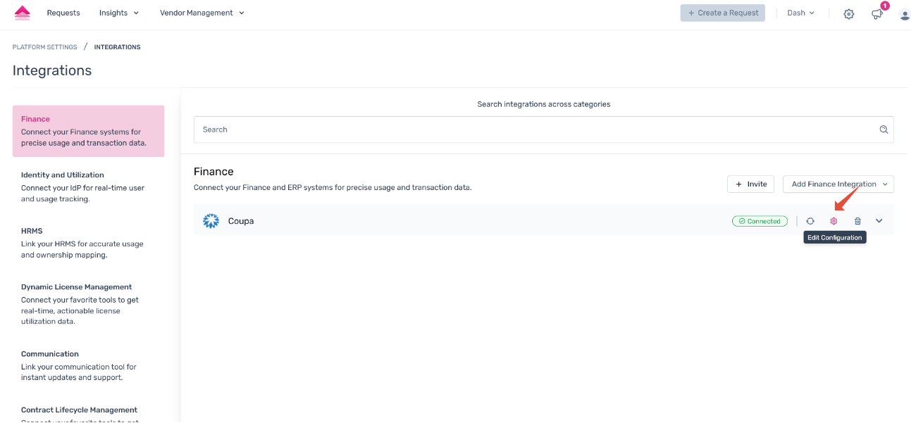 Spendflo – Integrations page, Procurement section