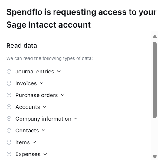 Spendflo – Finance integrations dropdown
