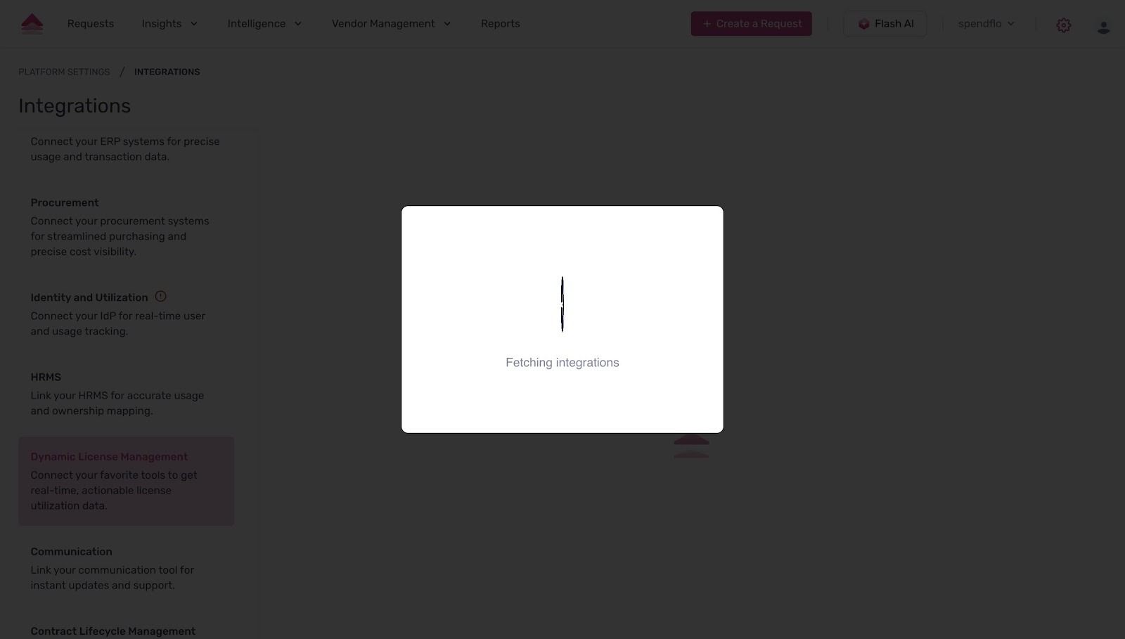Connect button next to Jira Service Management with loading modal
