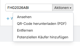 Aktionen zum globalen Zugangscode