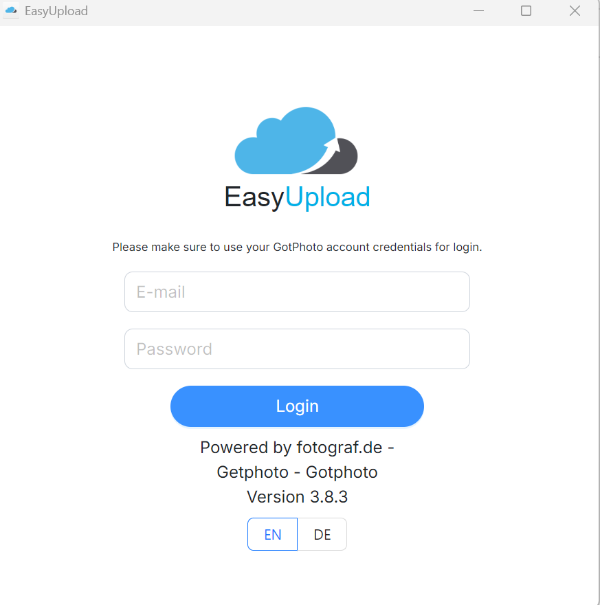 EasyUpload Login Form