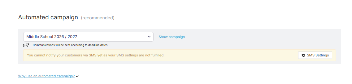 Screenshot showing the duplicated automated campaign.