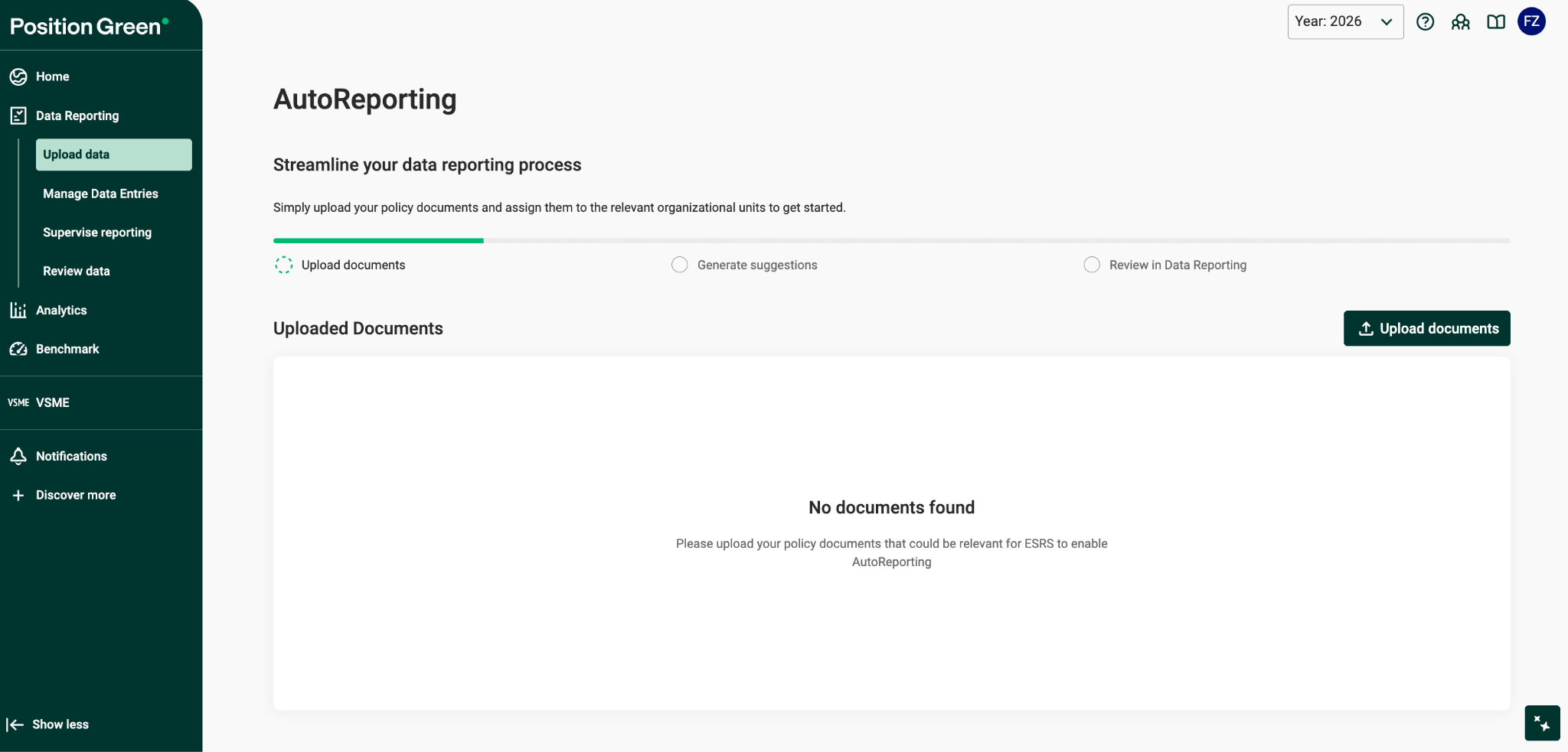 Upload documents