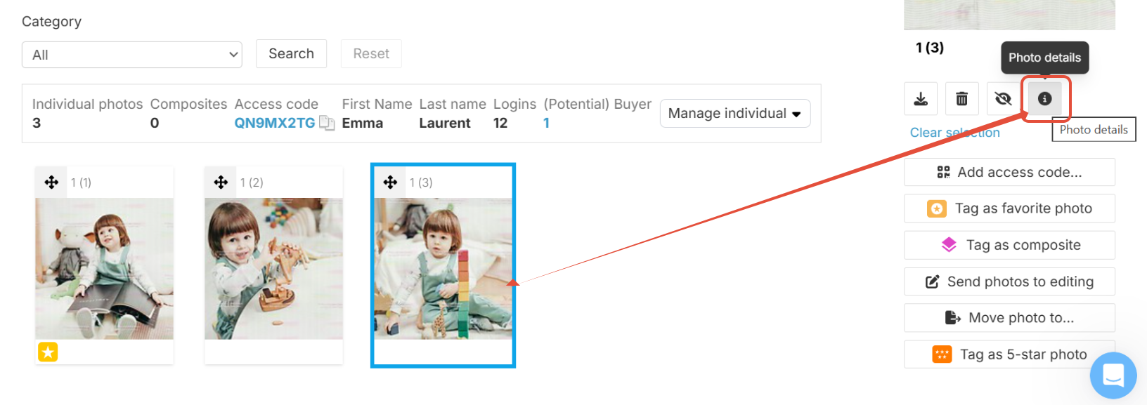 Renaming photo option screenshot 1