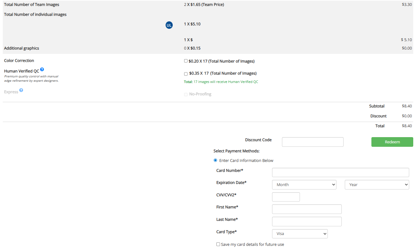 Next Gen Checkout: Add-on services and payment page