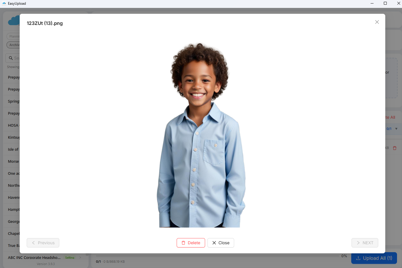 Screenshot showing image preview.