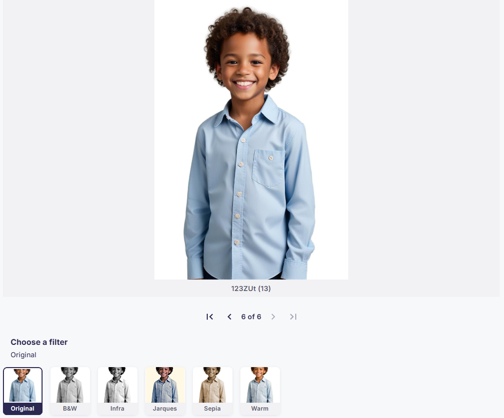 SCreenshot showing available photo effects in the new shop.