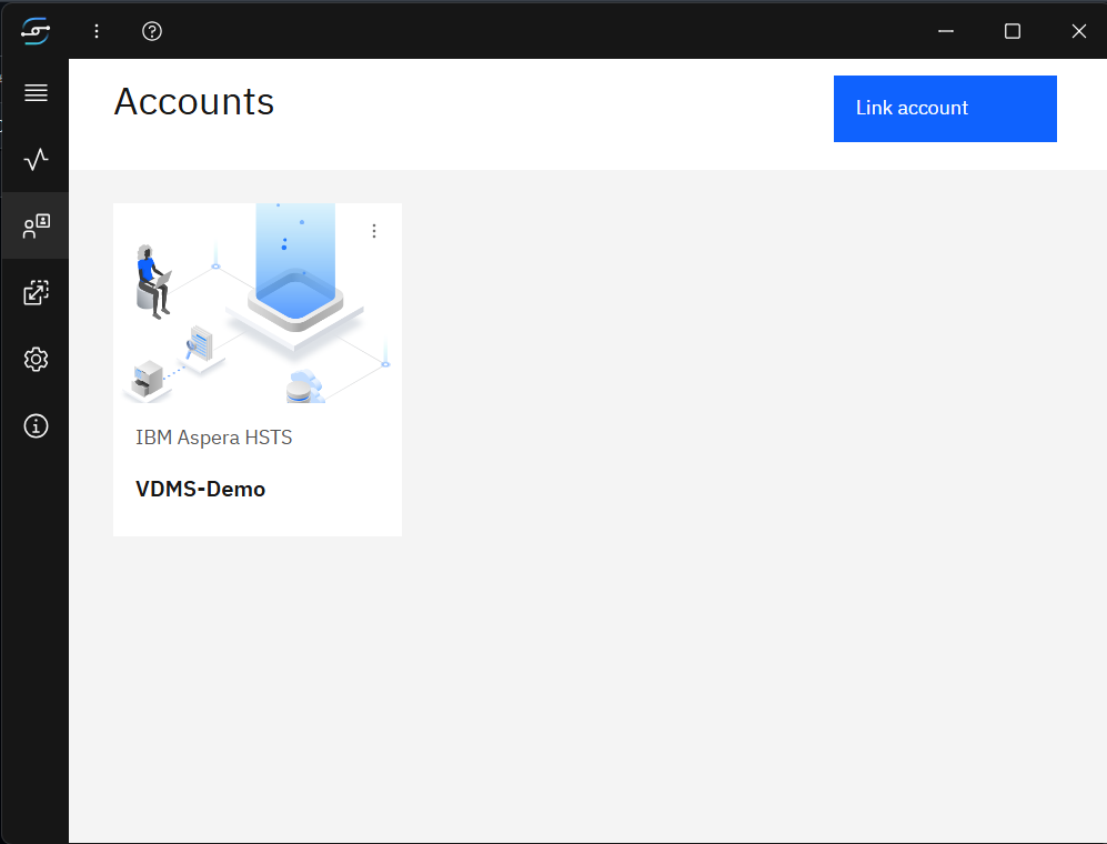 Accounts page — newly linked account