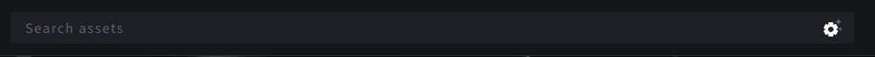 The Search Assets bar at the top of the Assets page