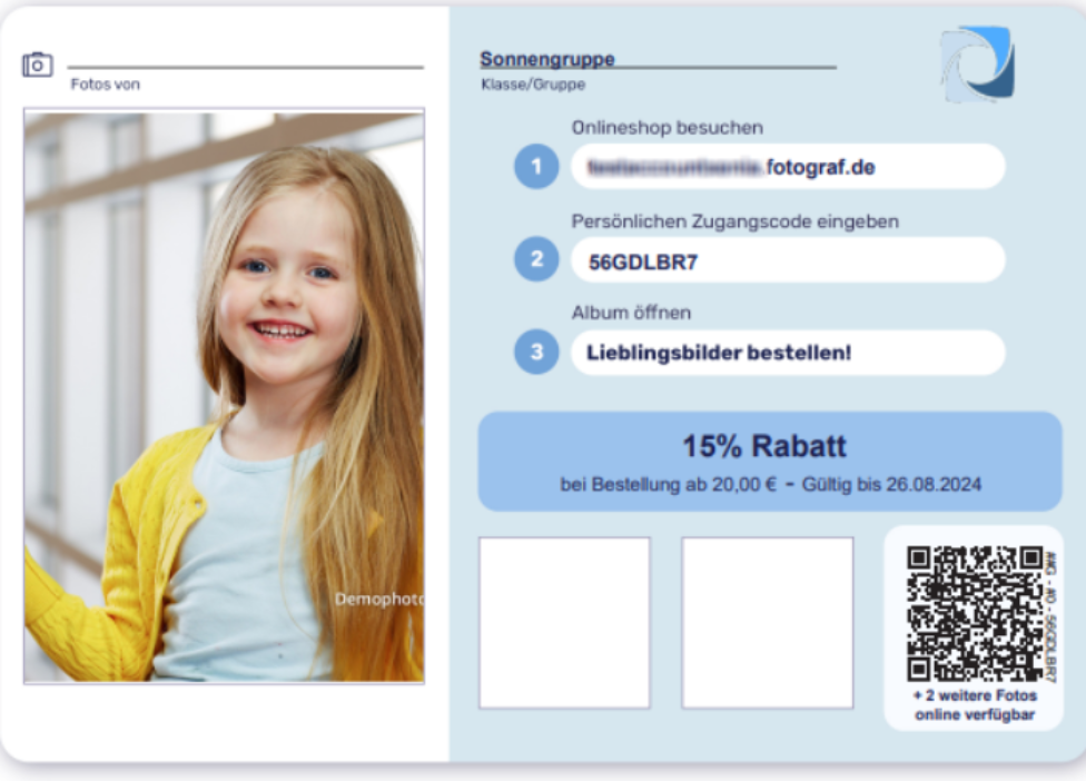 Kontaktbogen mit Standard-Hintergrund