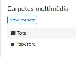 Creació i organització de carpetes de mitjans dins del Gestor de mitjans