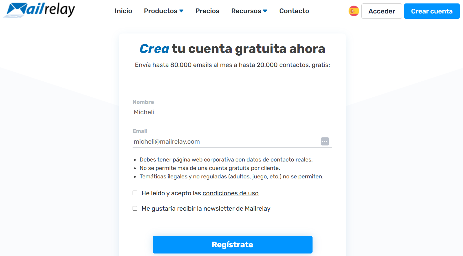 Com crear el teu compte gratuït de Mailrelay