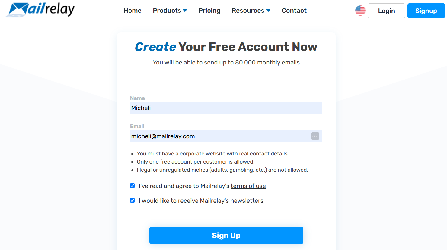 How to create your Mailrelay free account