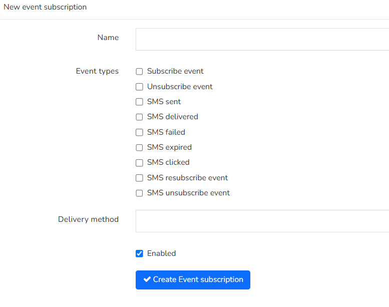Mailrelay, opciones de la suscripción a eventos