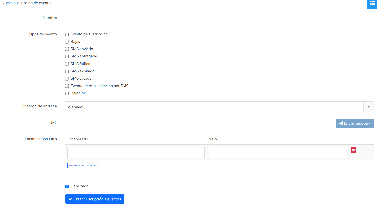 Mailrelay, método de entrega de la suscripción a eventos por Webhook