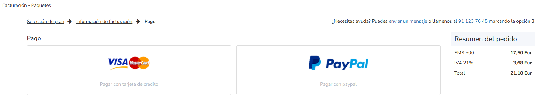 Método de pago