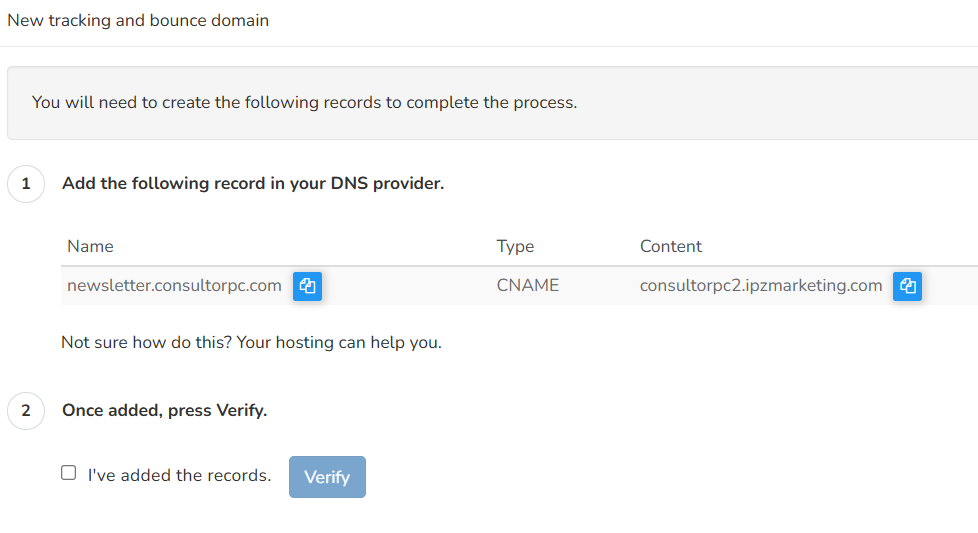custom domain verification