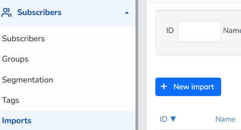 steps to add a new import