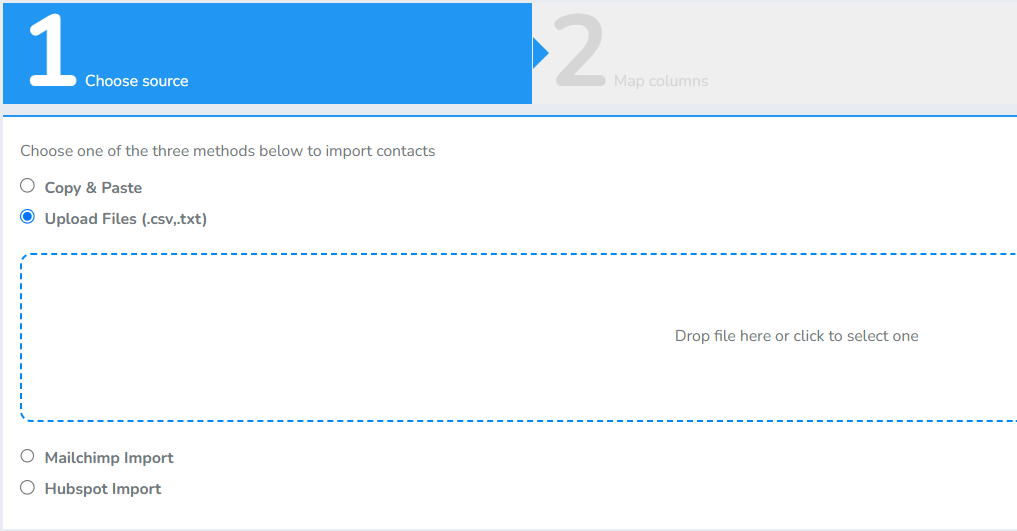 CSV import method