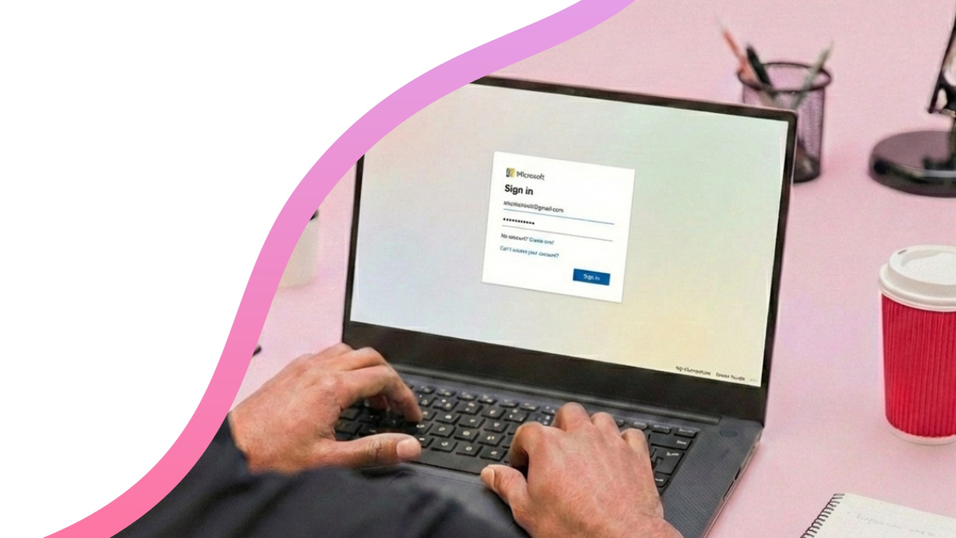 A user signs in to Systam Studio with a Microsoft account