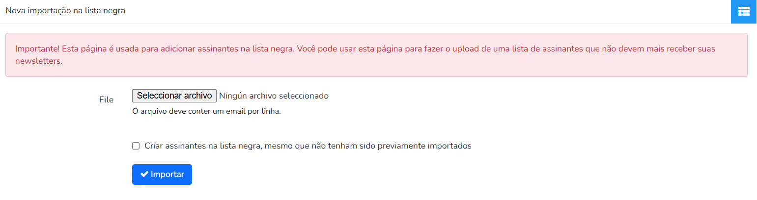 Mailrelay, importar assinantes banidos