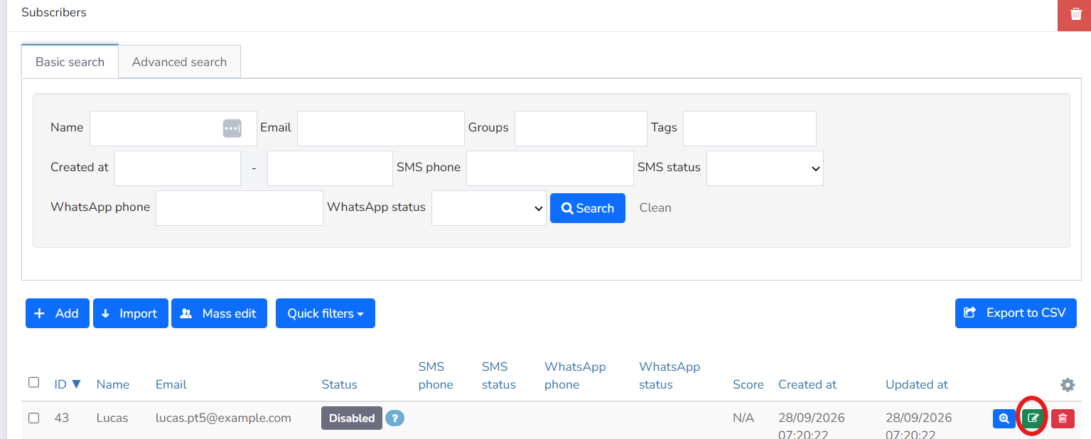 Mailrelay, banned subscribers