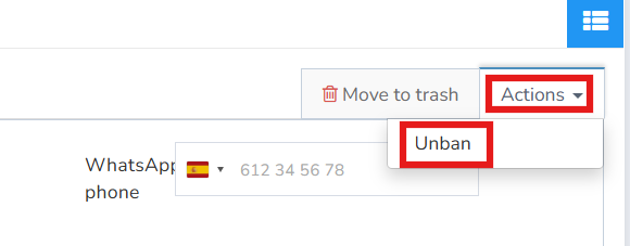 Mailrelay, Actions unban