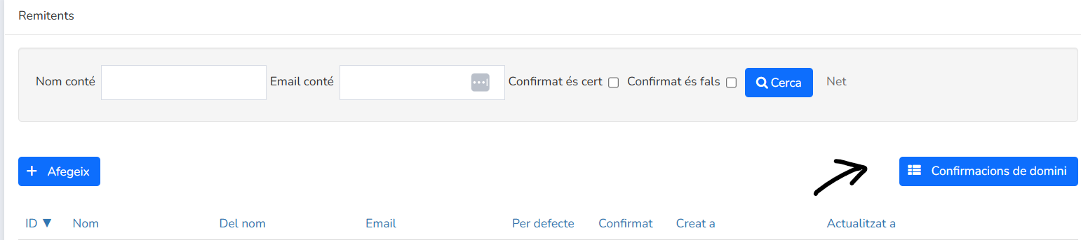 Mailrelay, confirmar tot el domini
