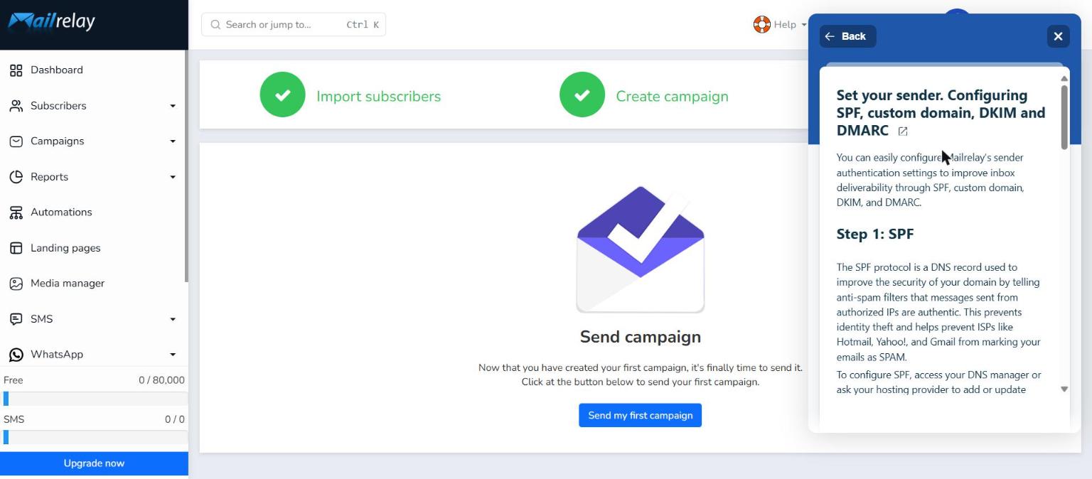 Article open inside the help panel