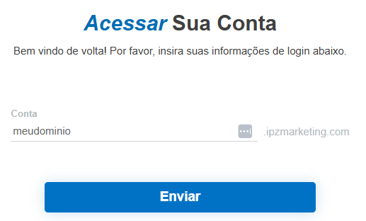Exemplo de endereço de uma conta Mailrelay