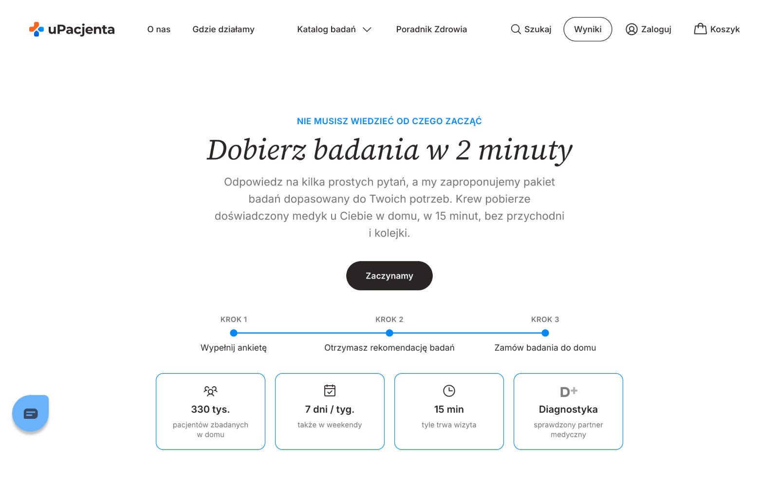 Ankieta „Dobierz badania w 2 minuty”