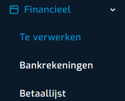Financieel V Te verwerken Bankrekeningen Betaallijst 