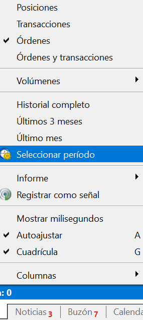 seleccionar periodo