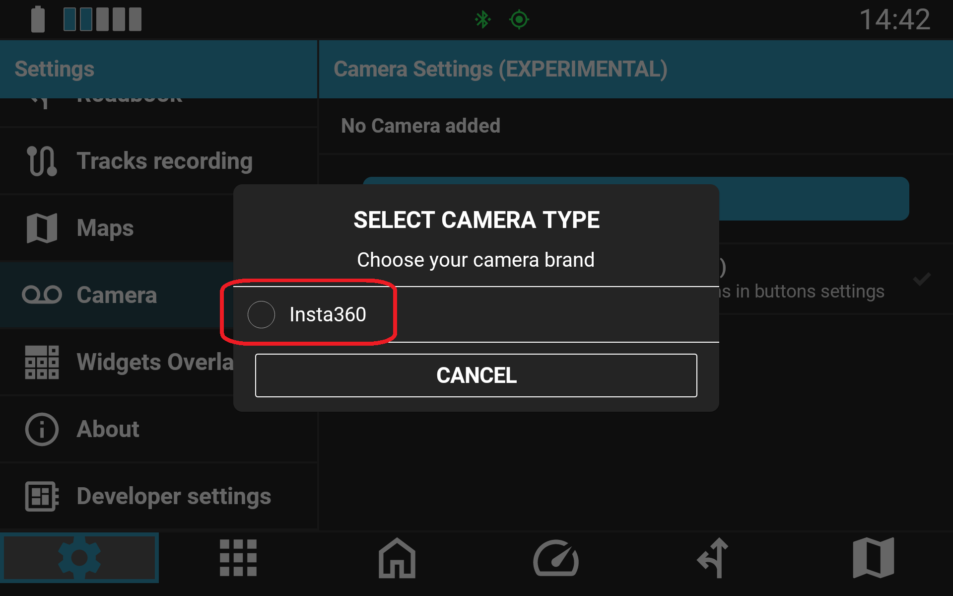 Insta360 Setup Screen 2