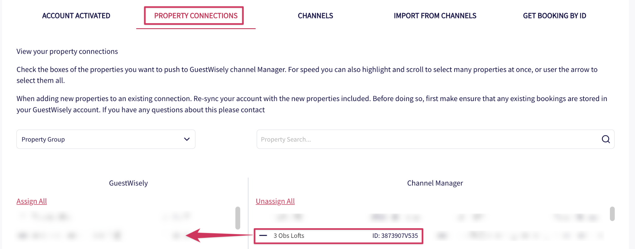 Disconnection from Channel Manager