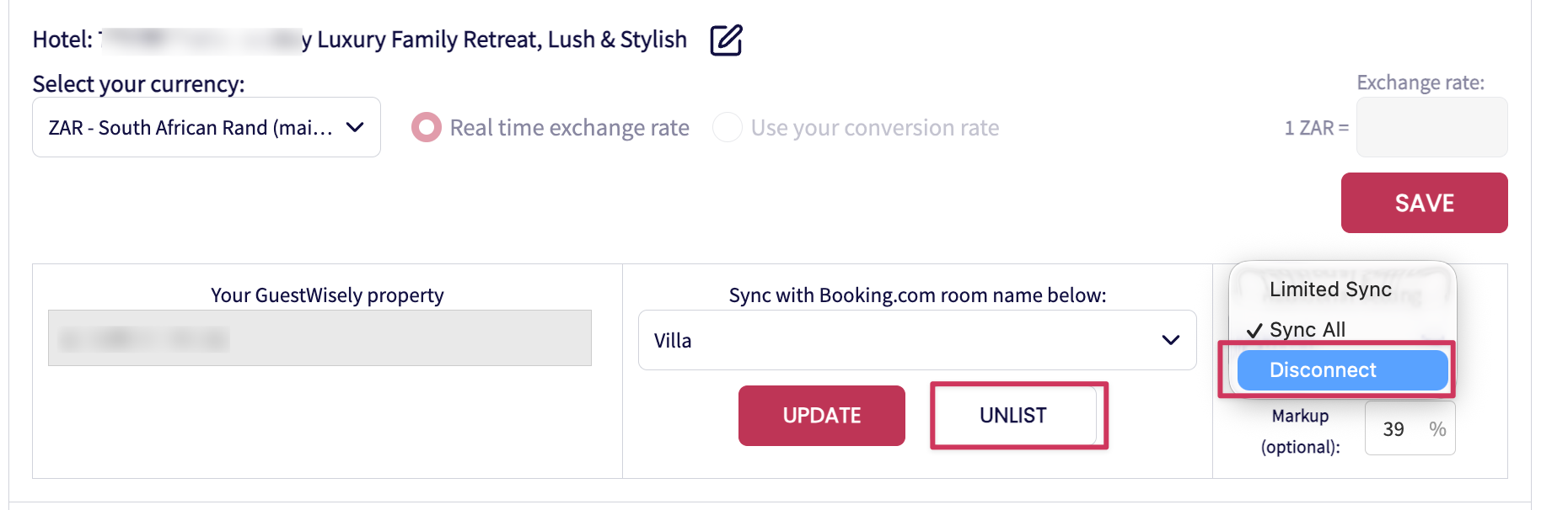 Booking.com - Unlisting or Disconnecting Properties with GuestWisely
